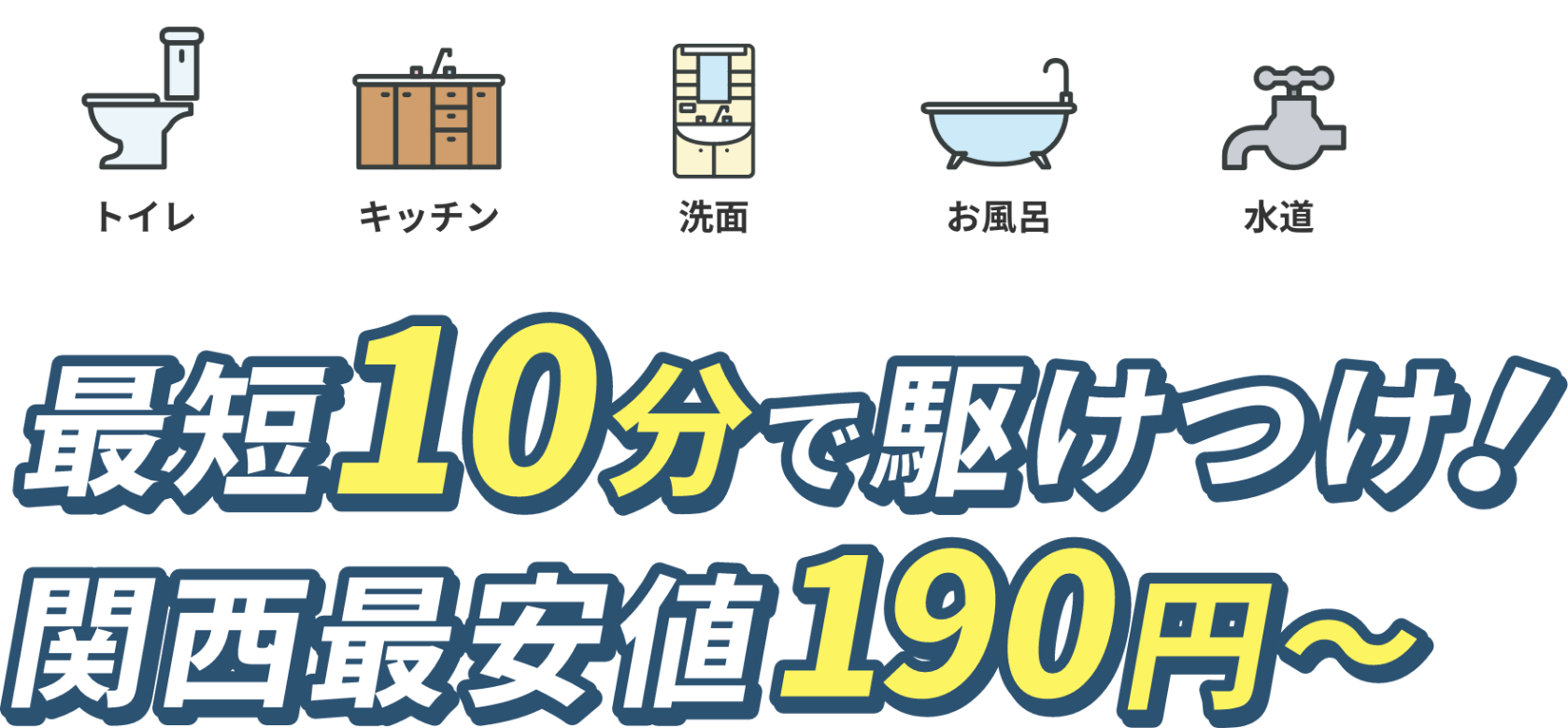 最短10分で駆けつけ！関西最安値900円～